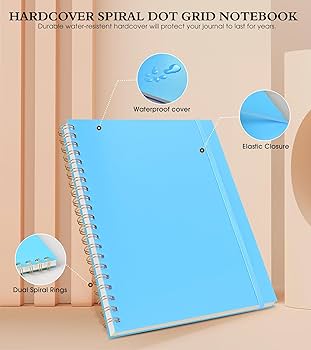 Amazon.com : UEBZFOCS Dotted Notebook, Spiral Notebook